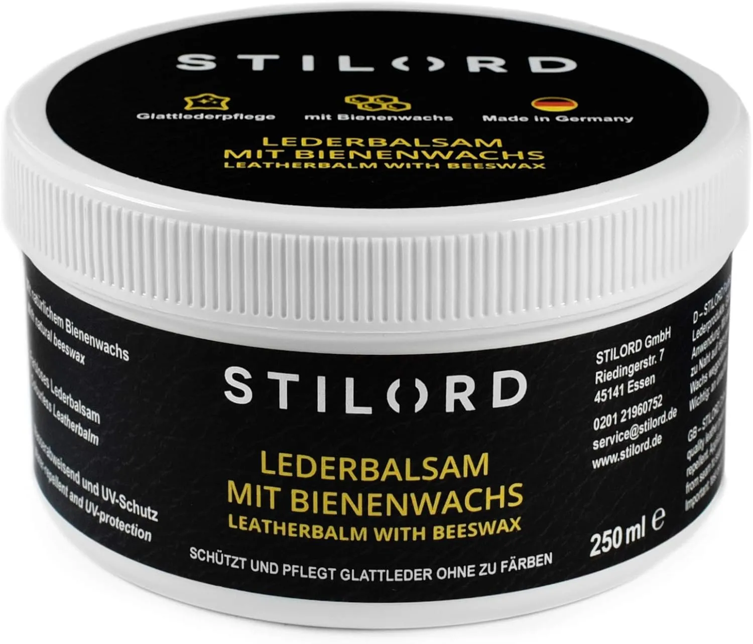 Bild von STILORD Lederfett aus Bienenwachs für die Pflege und Imprägnierung von Glattleder