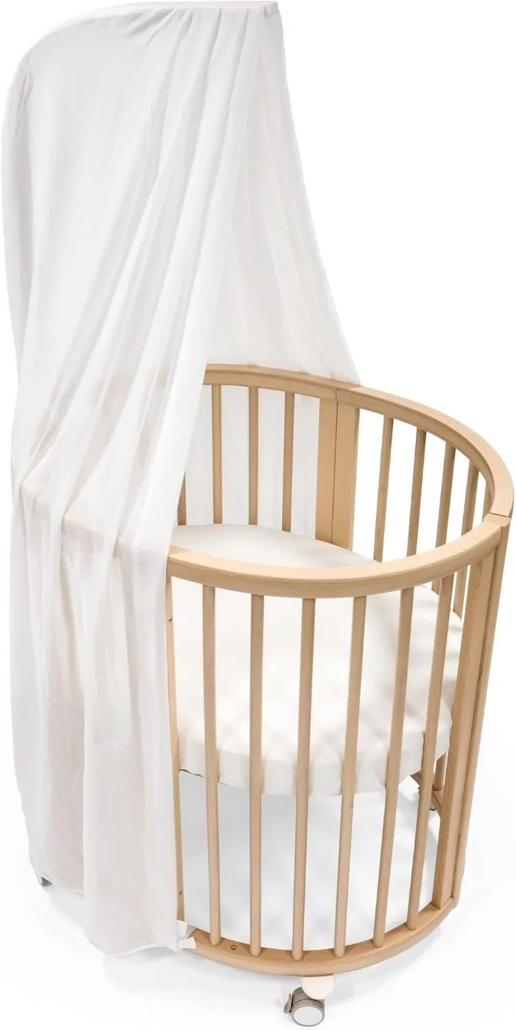 Bild von Stokke Sleepi Himmel V3 in Weiß für eine gemütliche Babyumgebung, einfach zu montieren und kompatibel mit Sleepi Mini und Bett