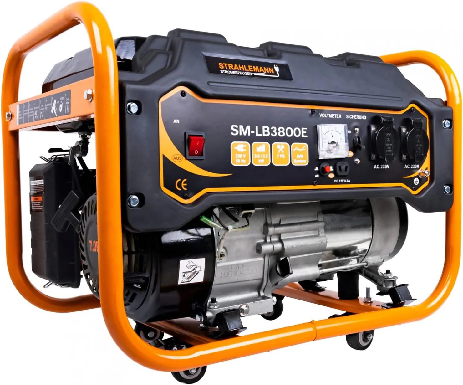 Bild von Strahlemann Benzin Stromerzeuger mit 3300 Watt und 7 PS 4-Takt Motor