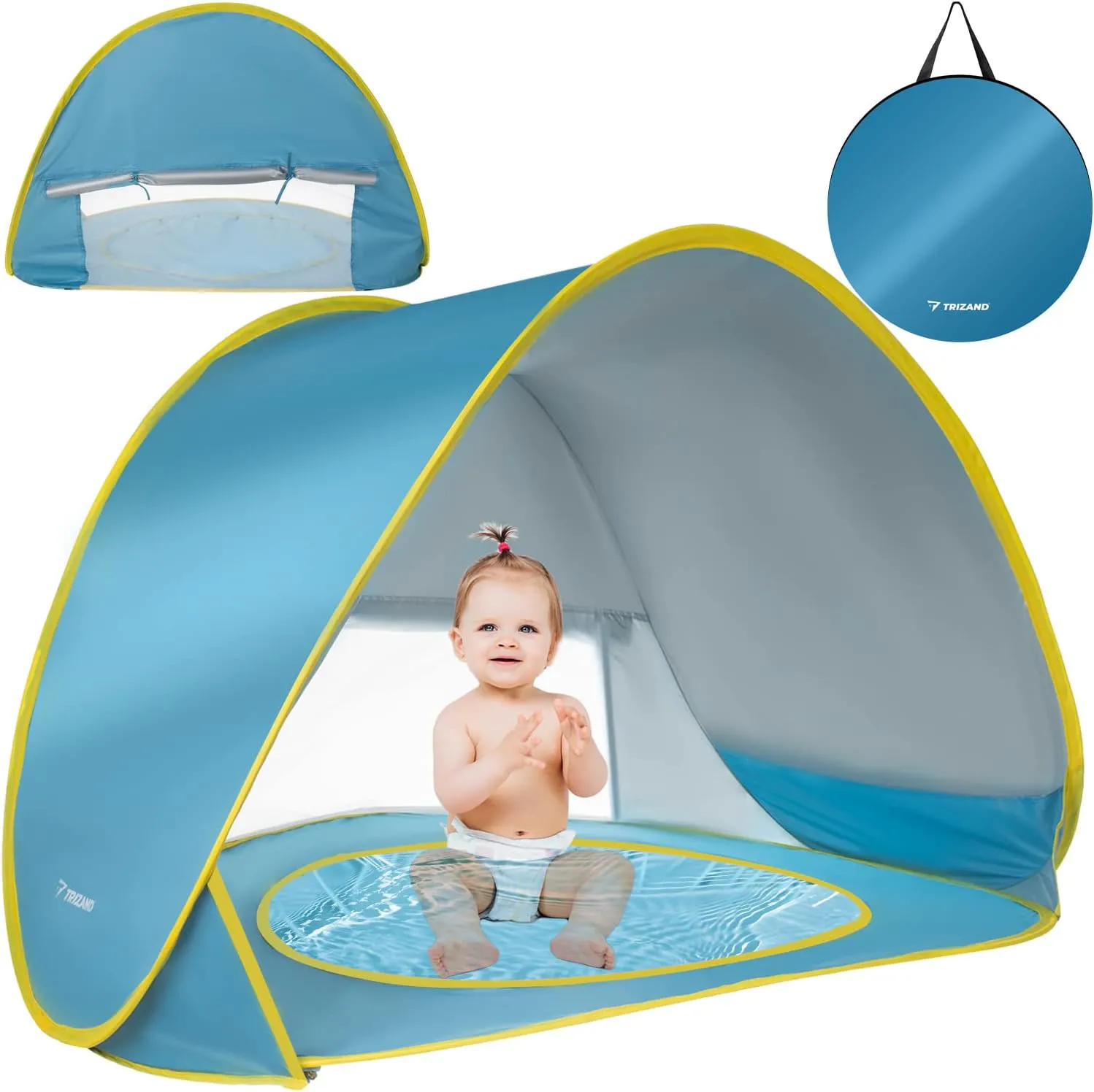 Bild von Strandmuschel Pop Up mit UV-Schutz und Planschbecken, Modell 21204