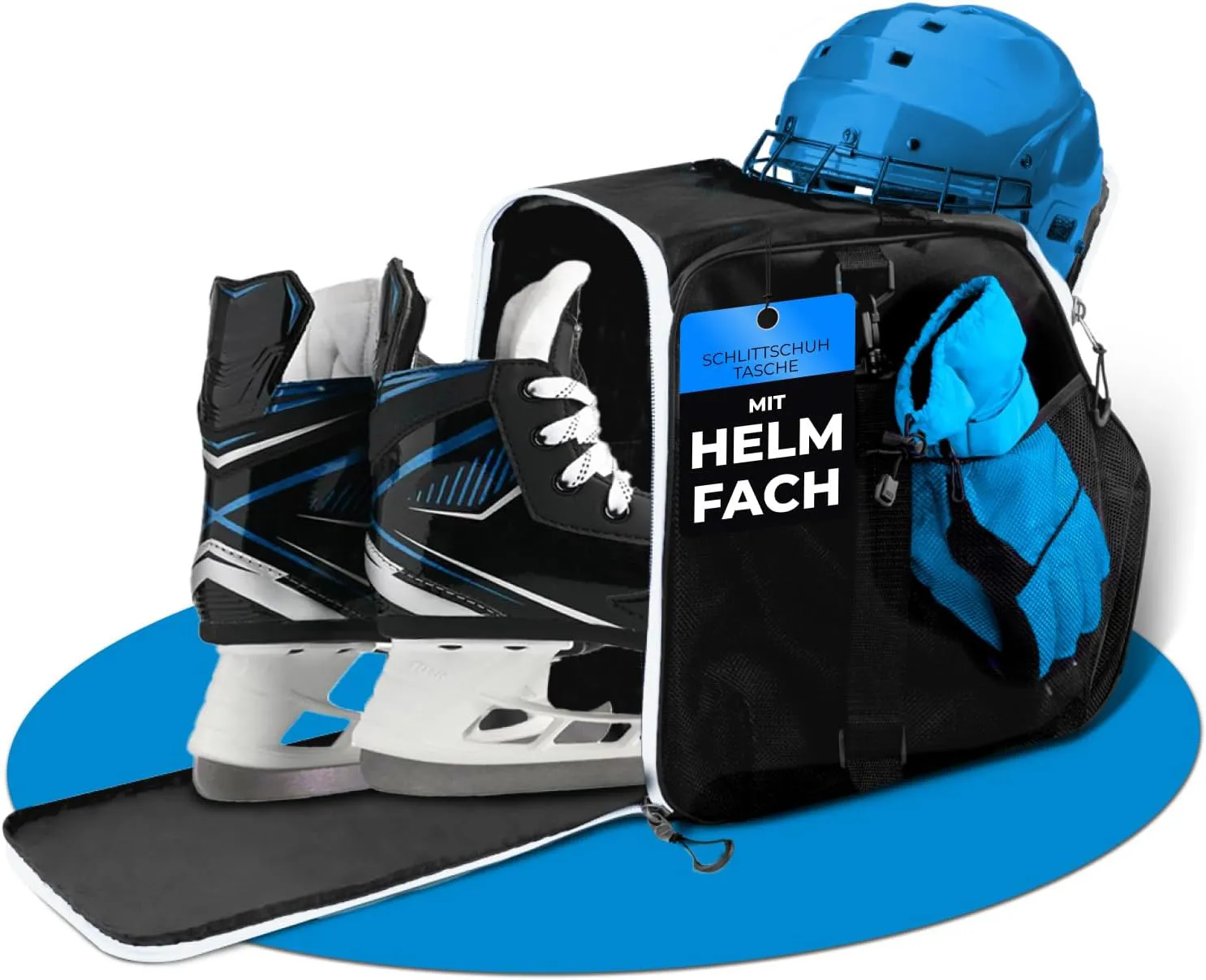 Bild von STYNGARD ISCHGL Schlittschuhtasche mit 40 Litern Volumen, geeignet für Damen und Herren, mit extra Stauraum für Helm und Skizubehör
