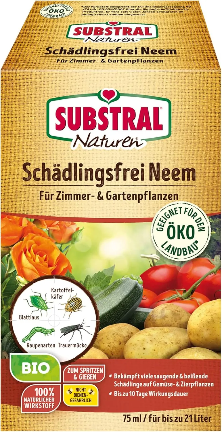 Bild von Substral Naturen Bio Neem Konzentrat gegen Schädlinge für Gemüse und Zierpflanzen, 75 ml