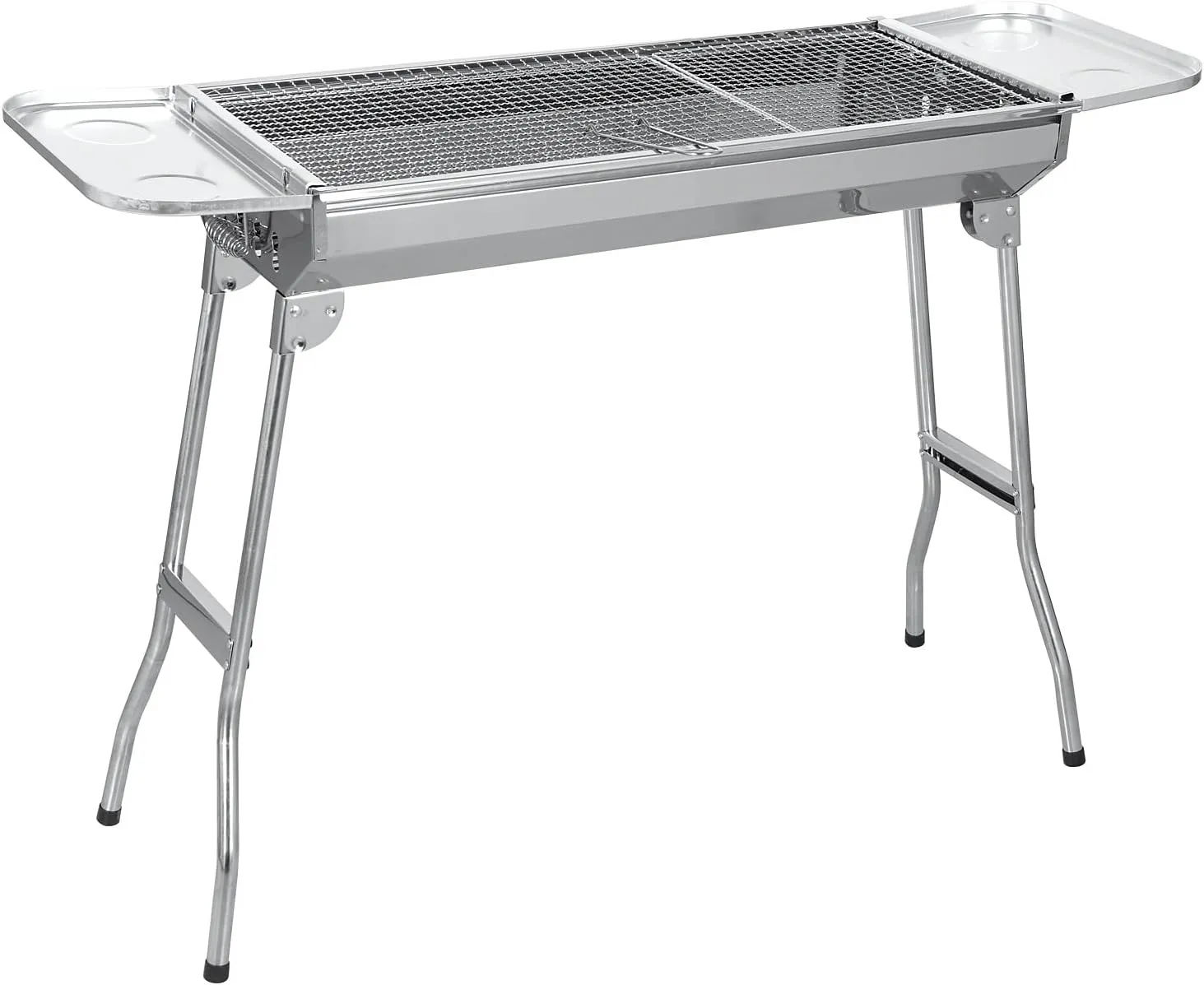 Bild von Sunjas Edelstahl Klappgrill für Outdoor und Camping mit den Maßen 74 x 33,5 x 71,5 cm