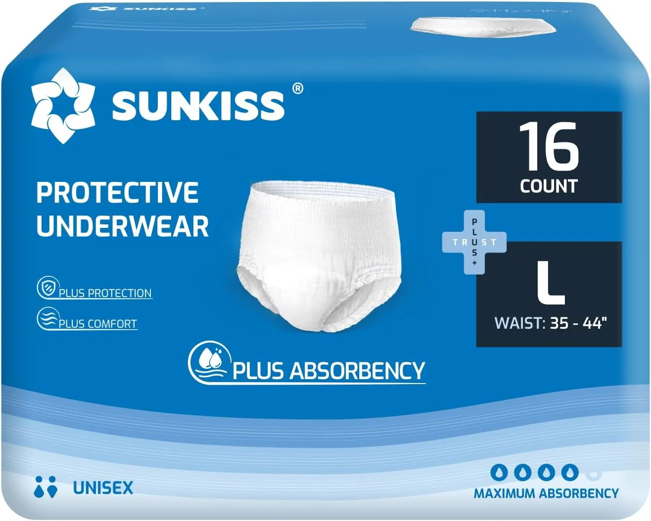 Bild von SUNKISS TrustPlus Inkontinenz Pants für Erwachsene, Größe L, 16 Stück