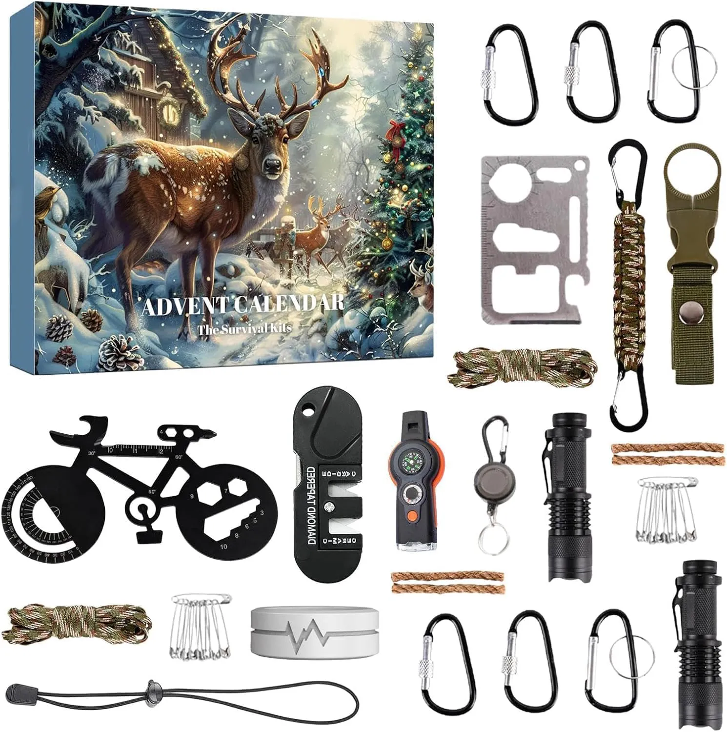 Bild von Survival und Mechanics Adventskalender 2024 mit 24 Werkzeugen für Männer und Outdoor-Enthusiasten