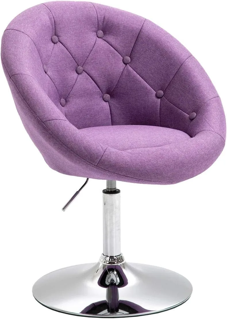 Bild von SVITA Havanna Lounge Sessel in Lila, drehbar und im Retro-Stil