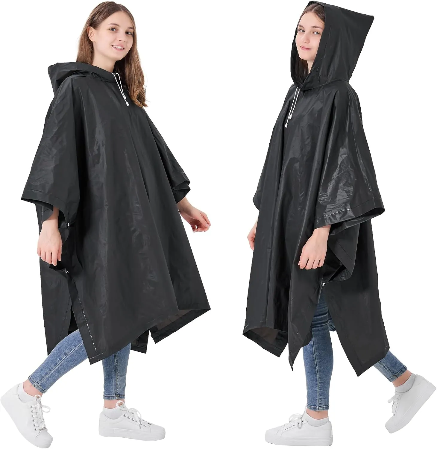Bild von SWOGAA 2er Set wiederverwendbare Regenponchos für Damen und Herren, atmungsaktiv und robust für verschiedene Outdoor-Aktivitäten