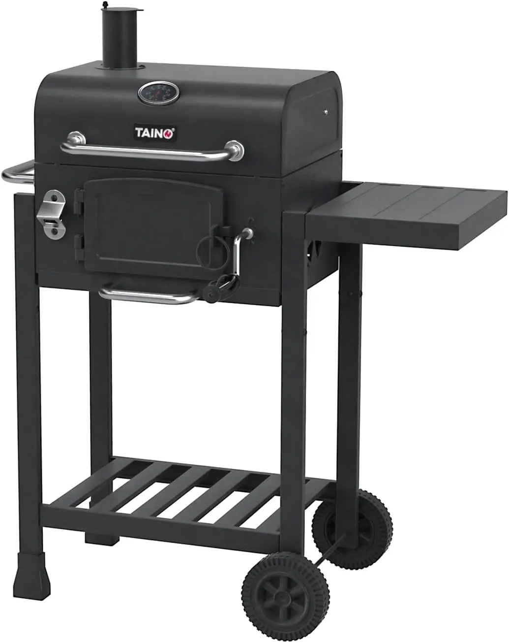 Bild von TAINO HERO Smoker kleiner BBQ Grillwagen mit Holzkohle und Grillkamin