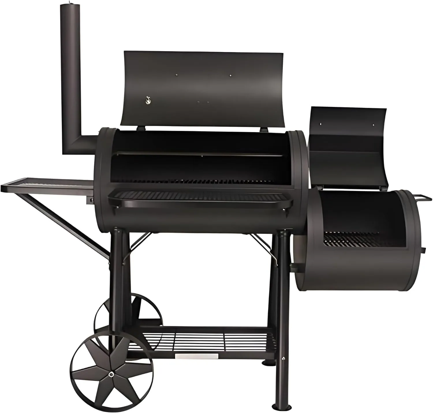 Bild von TAINO Yuma XXL Profi-Smoker für bis zu 90 kg aus 3,5 mm Stahl in Schwarz