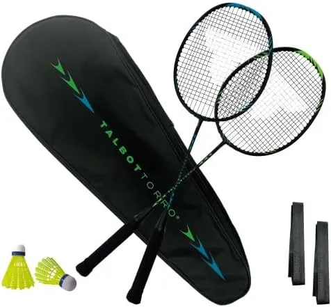 Bild von Talbot Torro Professional Badminton Set mit 2 Schlägern, 2 Federbällen, 2 Griffbändern und einer Schlägertasche