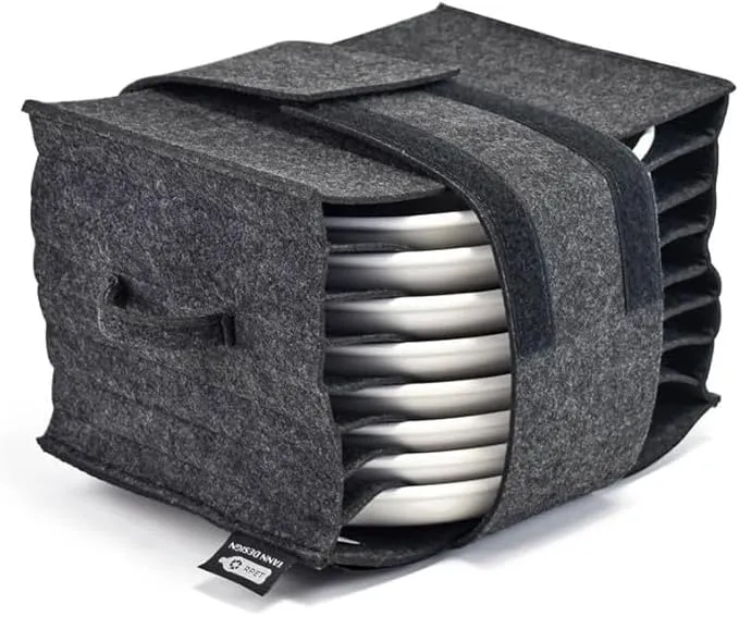 Bild von Tanndesign Tellerhalter aus recyceltem Plastik für 8 Teller in grau