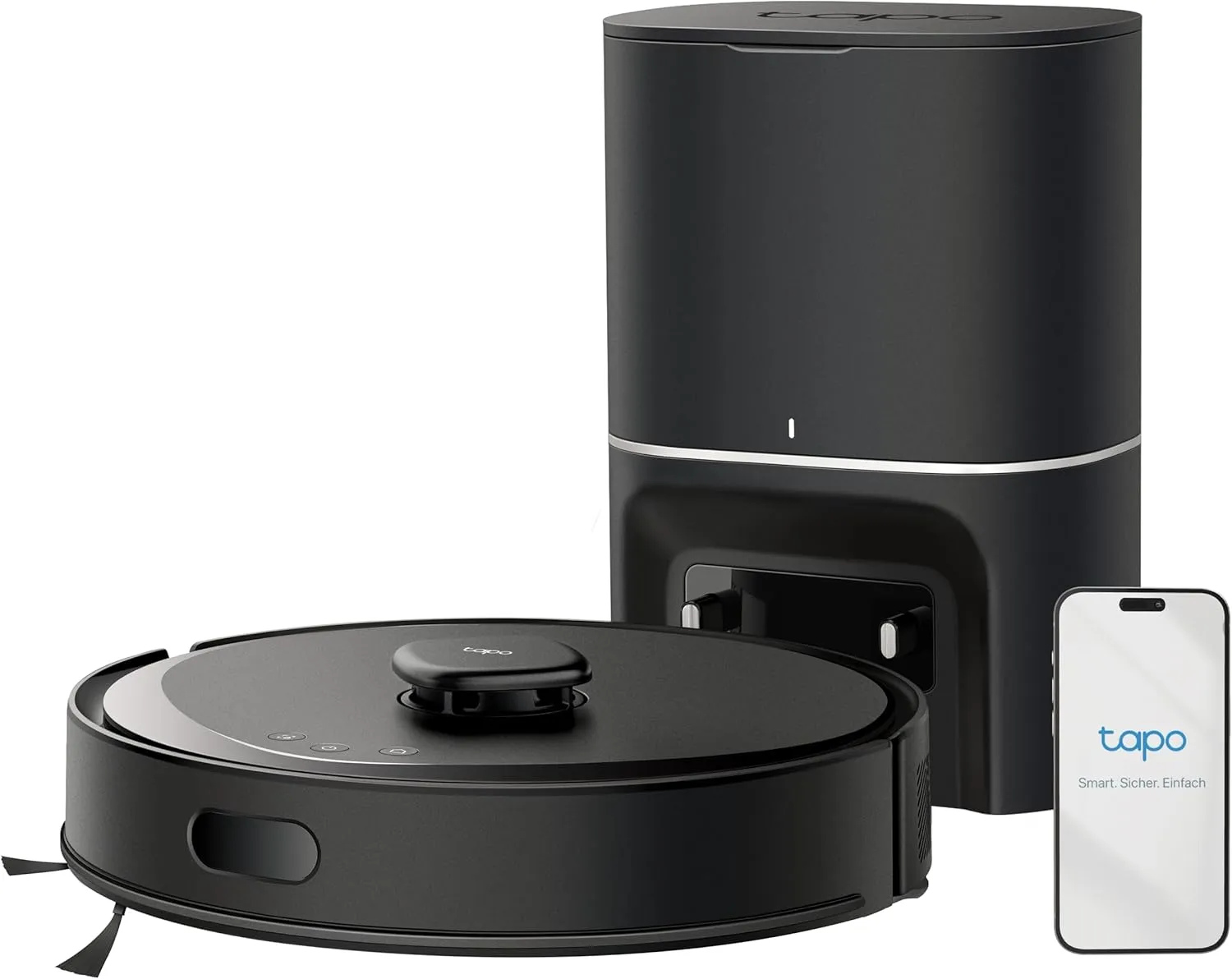 Bild von Tapo RV30 Max Plus Saugroboter mit Wischfunktion und automatischer Absaugstation, 5300Pa Saugkraft, Dual-Navigation und Sprachsteuerung über Alexa und Google Assistant