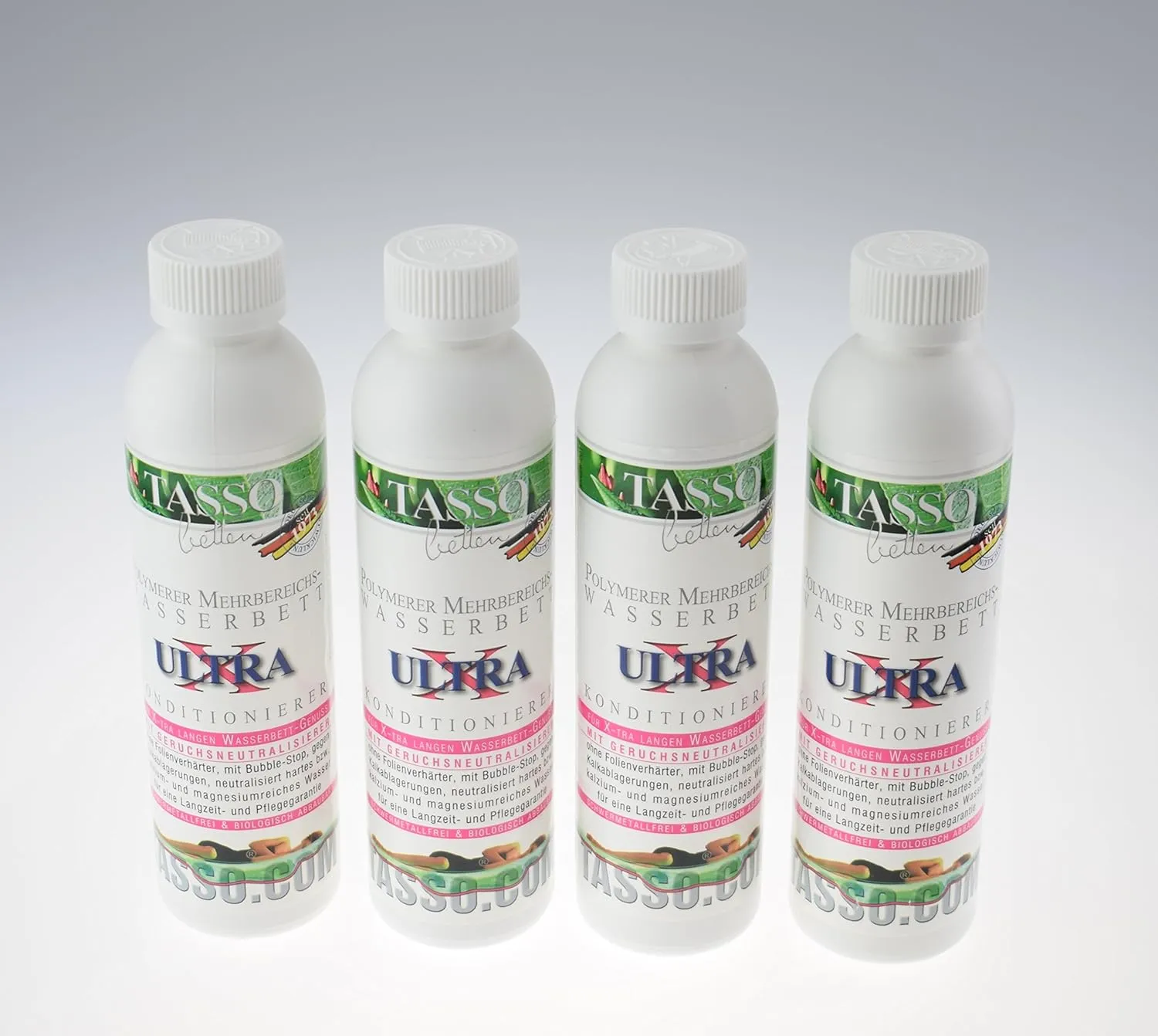 Bild von TASSO Ultra-X Konditionierer für Wasserbetten im 4er Sparpack mit Bubble Stop