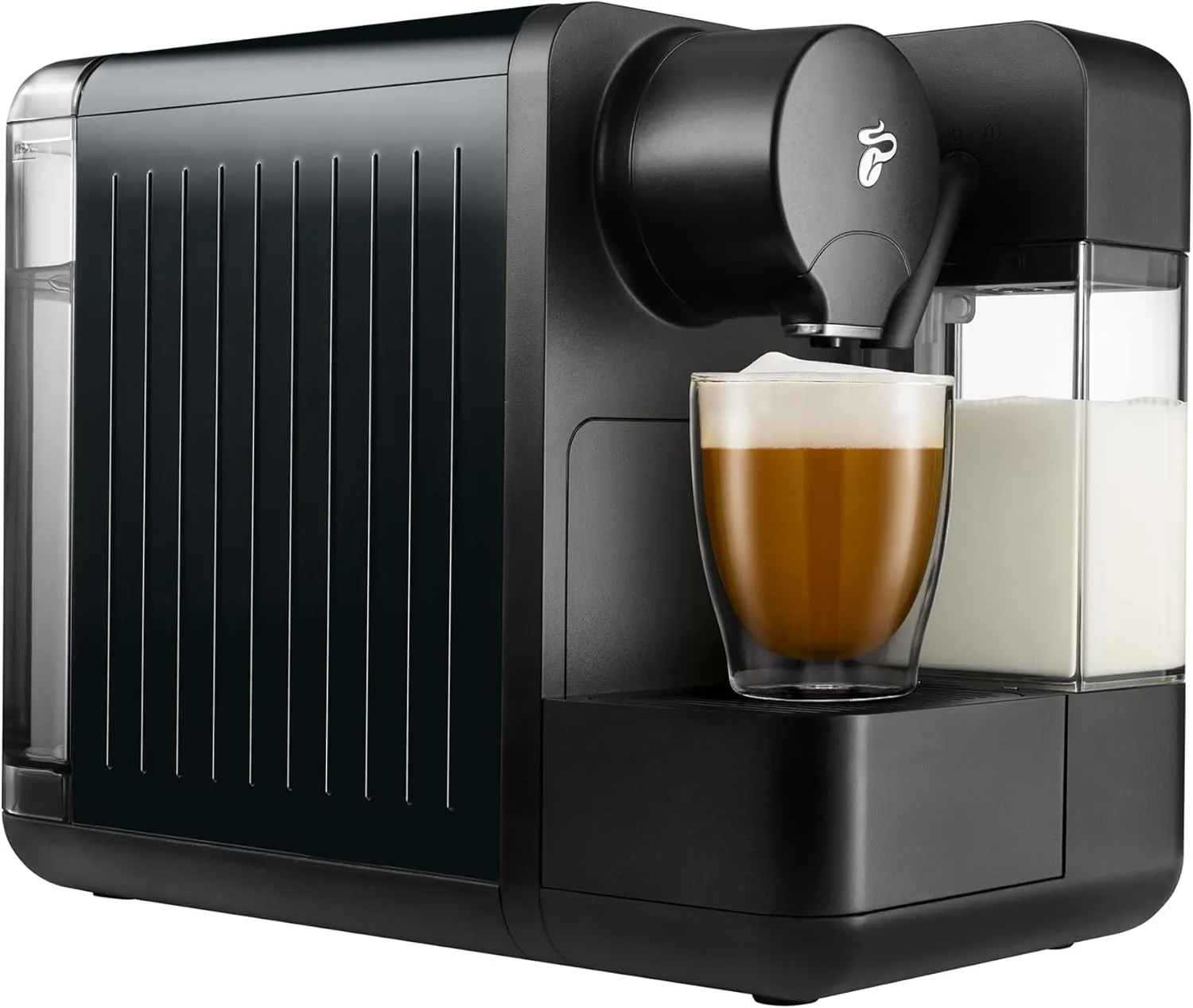 Bild von Tchibo Cafissimo Milk Kaffeemaschine für Caffè Crema, Espresso und Milchspezialitäten mit Milchaufschäumer in Schwarz