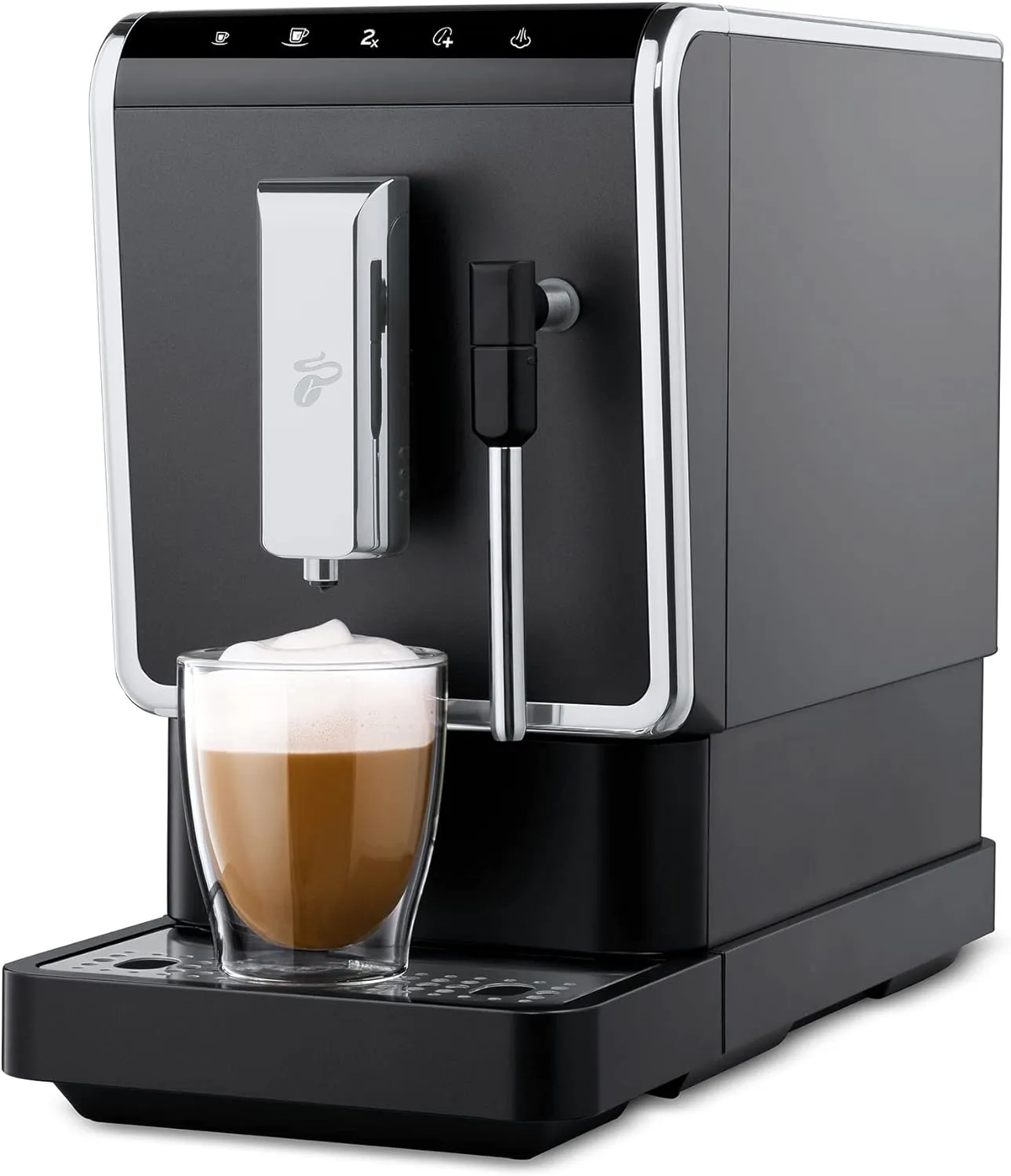 Bild von Tchibo Esperto Latte Kaffeevollautomat in Anthrazit mit Milchaufschäumfunktion