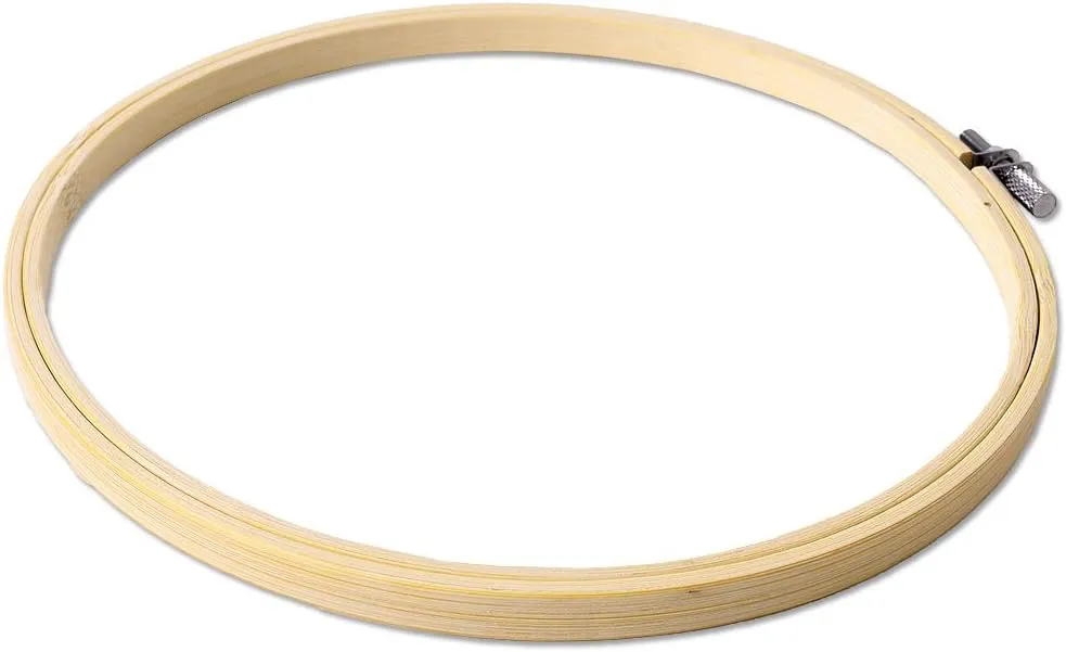 Bild von TE-DecoArt Holz Stickrahmen Set mit 17 cm Durchmesser für Kreuzstich und Punch Needle, ideal für Anfänger und DIY Projekte