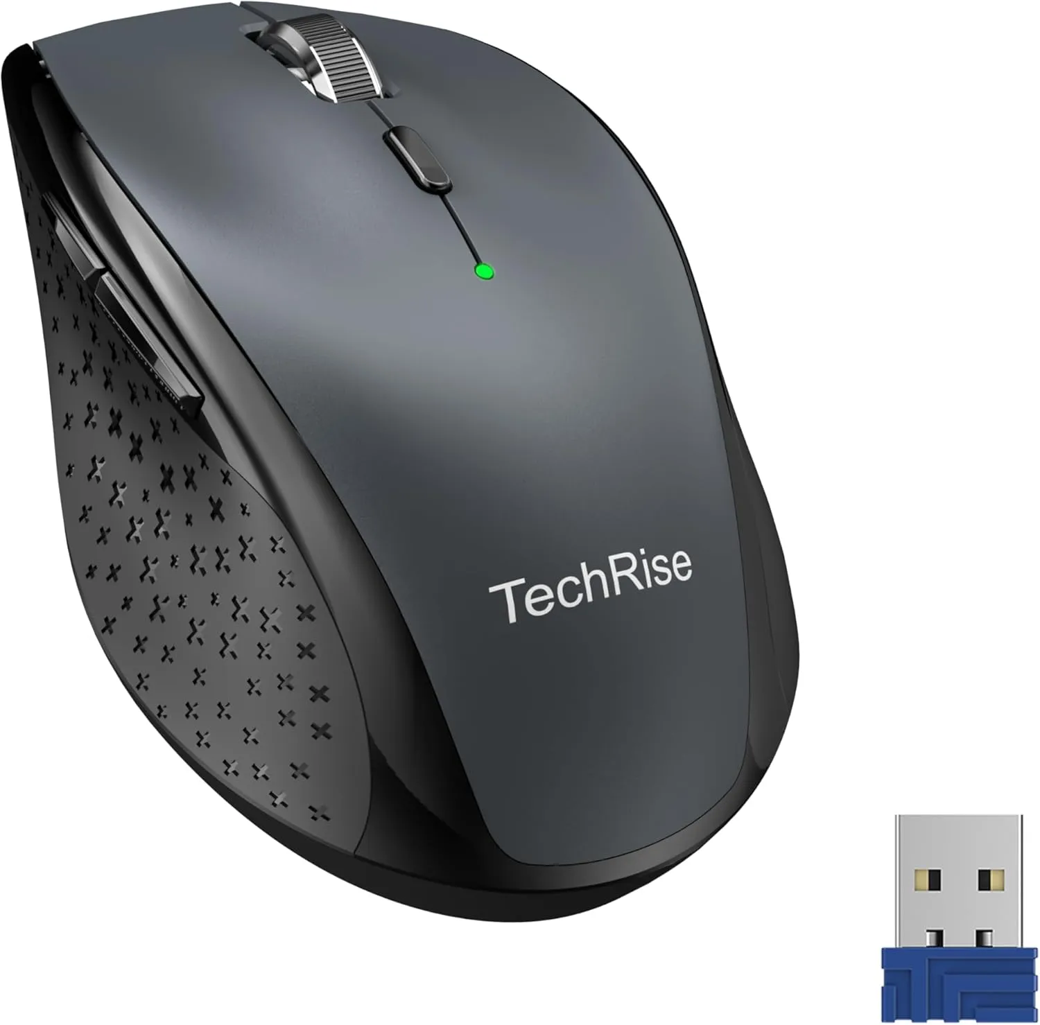 Bild von TechRise kabellose Maus mit 4800 DPI, ergonomisch, 6 Tasten und 30 Monaten Batterielaufzeit für Laptop und PC