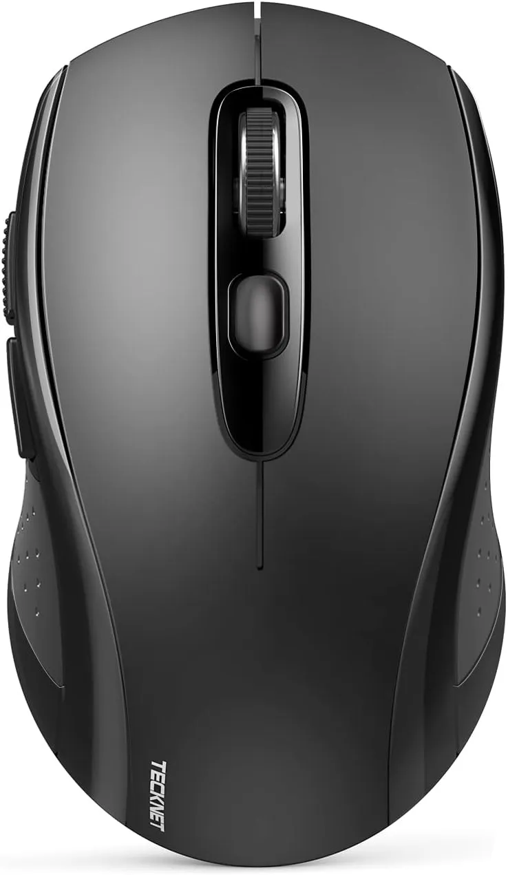 Bild von TECKNET Bluetooth Maus mit Nano Empfänger und 2400 DPI, ergonomisch und tragbar, kompatibel mit Laptop, PC, Mac OS und Android