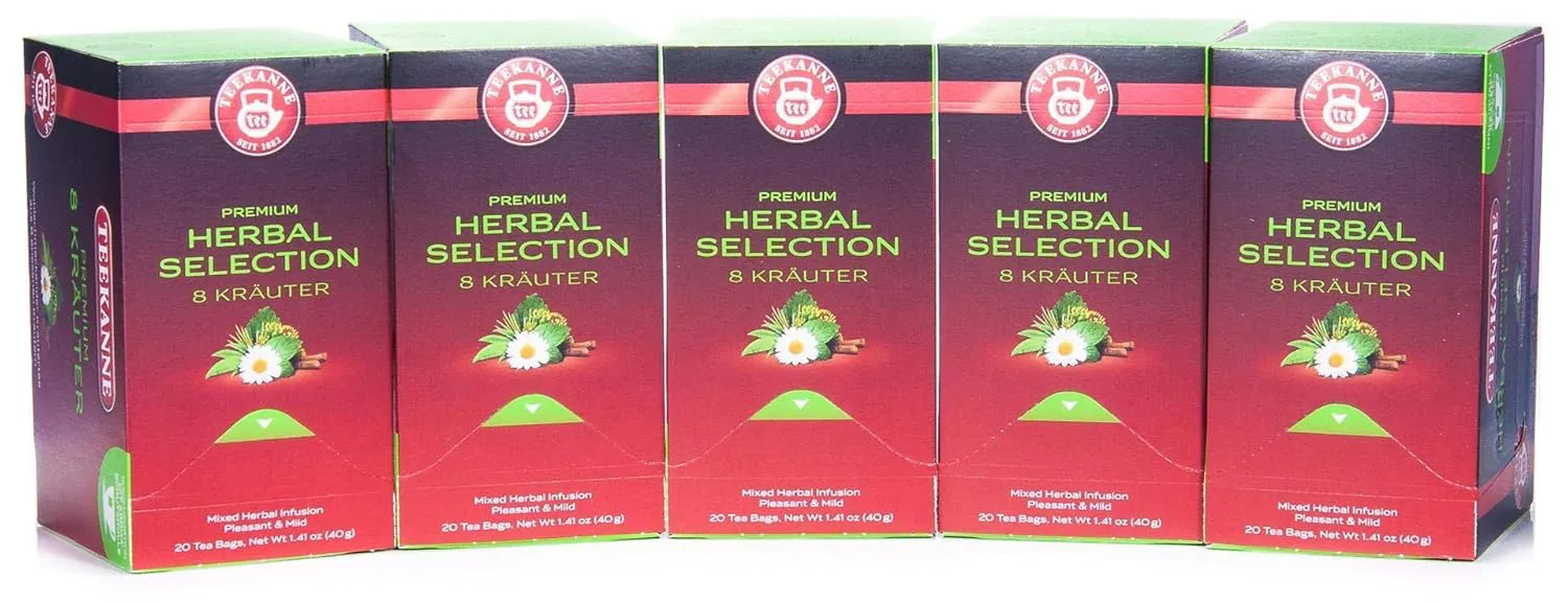 Bild von Teekanne Feinste Kräuter 5er Pack mit 20 Beuteln à 40 g