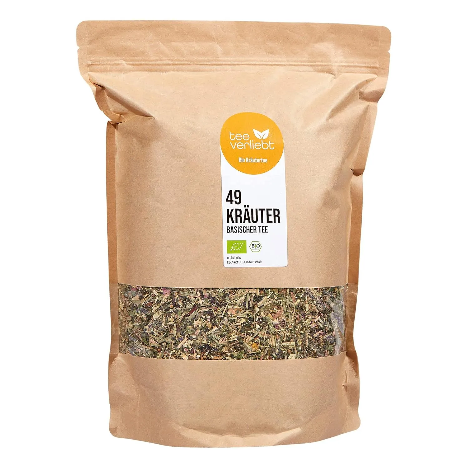 Bild von Teeverliebt Basischer Kräutertee Bio 1000 g mit 49 erlesenen Kräutern