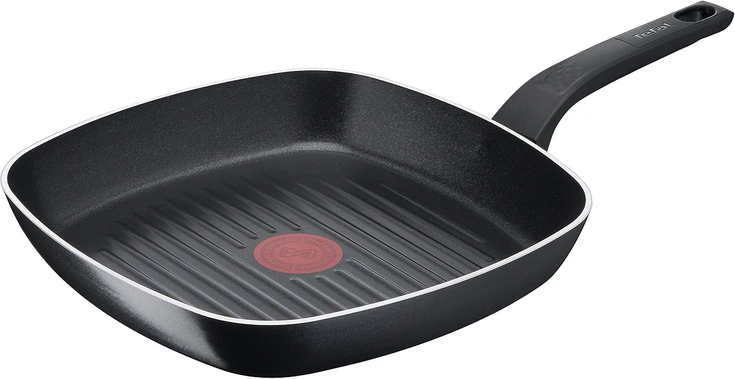 Bild von Tefal B5554032 Easy Cook & Clean Grillpfanne 26x26 cm mit Antihaftbeschichtung und Thermo-Signal