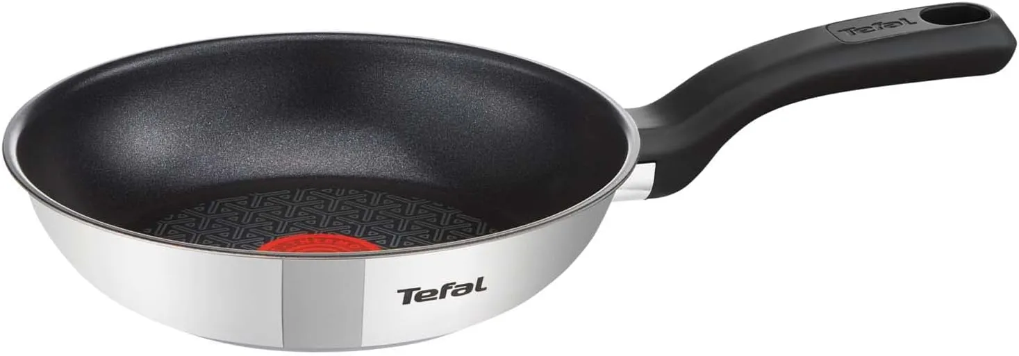 Bild von Tefal Comfort Max Bratpfanne 20 cm aus hochwertigem Edelstahl mit Antihaftbeschichtung und Temperaturanzeige, induktionsgeeignet, mit wärmeisoliertem Griff, Artikelnummer G7260244