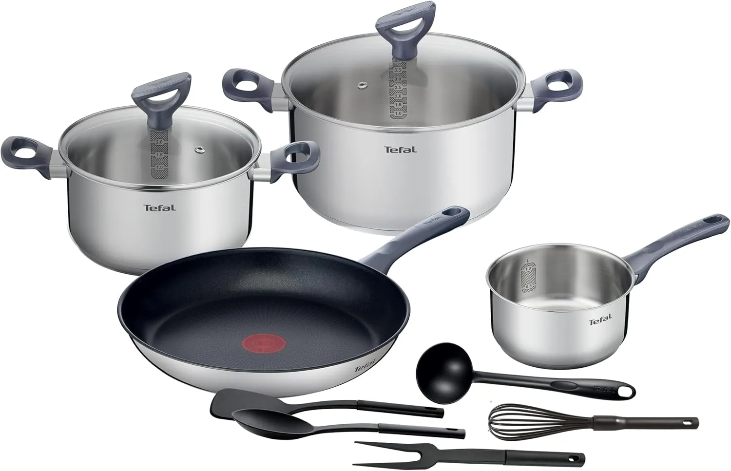 Bild von Tefal G713SB Kochgeschirr-Set mit 11 Teilen, inklusive Töpfen und Pfanne, geeignet für alle Herdarten
