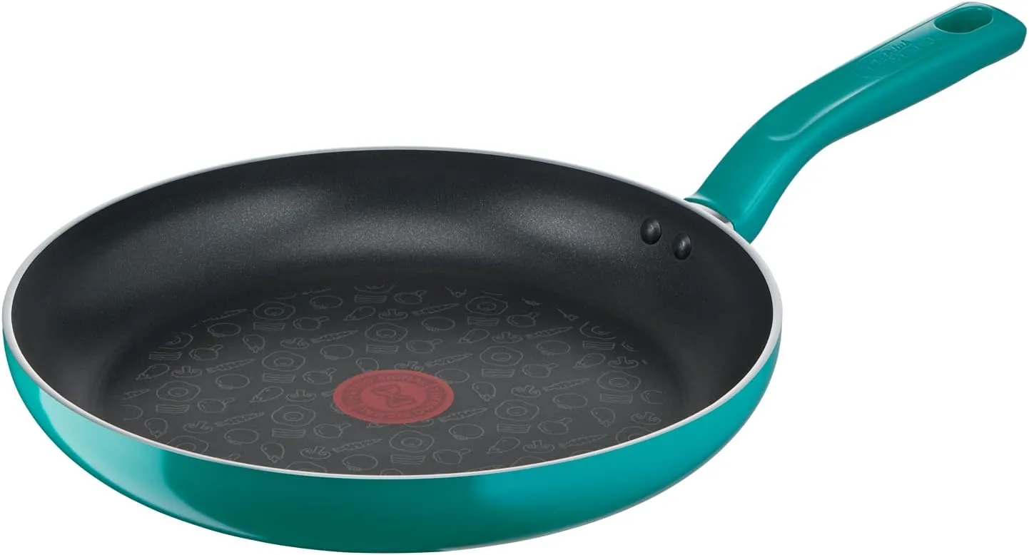 Bild von Tefal G80406 Chefclub Bratpfanne 28 cm mit Titanium Antihaftversiegelung und Thermo-Signal Temperaturanzeiger, induktionsgeeignet und in grün