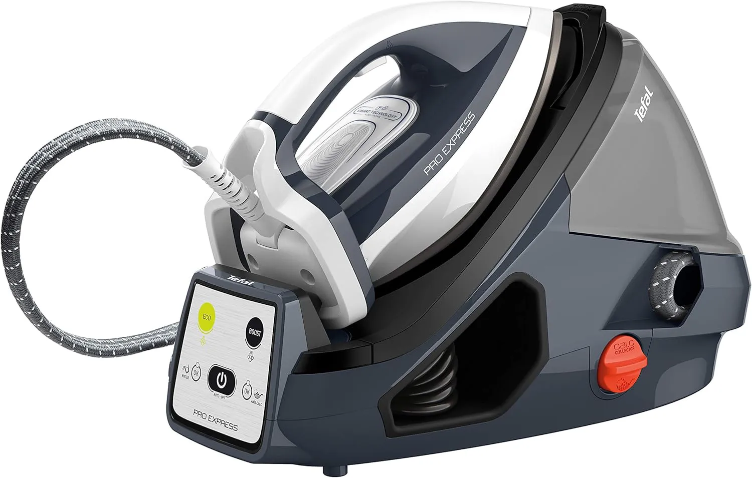 Bild von Tefal GV7832 Pro Express Dampfbügelstation mit 2400 Watt, 1,6 Liter Wassertank und 7,5 bar Druck, inklusive Anti-Kalk-Kollektor und Eco Funktion