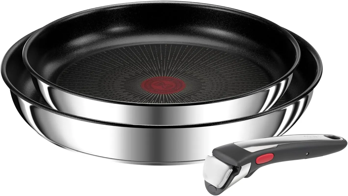 Bild von Tefal Ingenio Preference 3-teiliges Pfannenset aus Edelstahl mit Antihaftversiegelung und Thermo-Signal, geeignet für alle Herdarten, Artikelnummer L97493