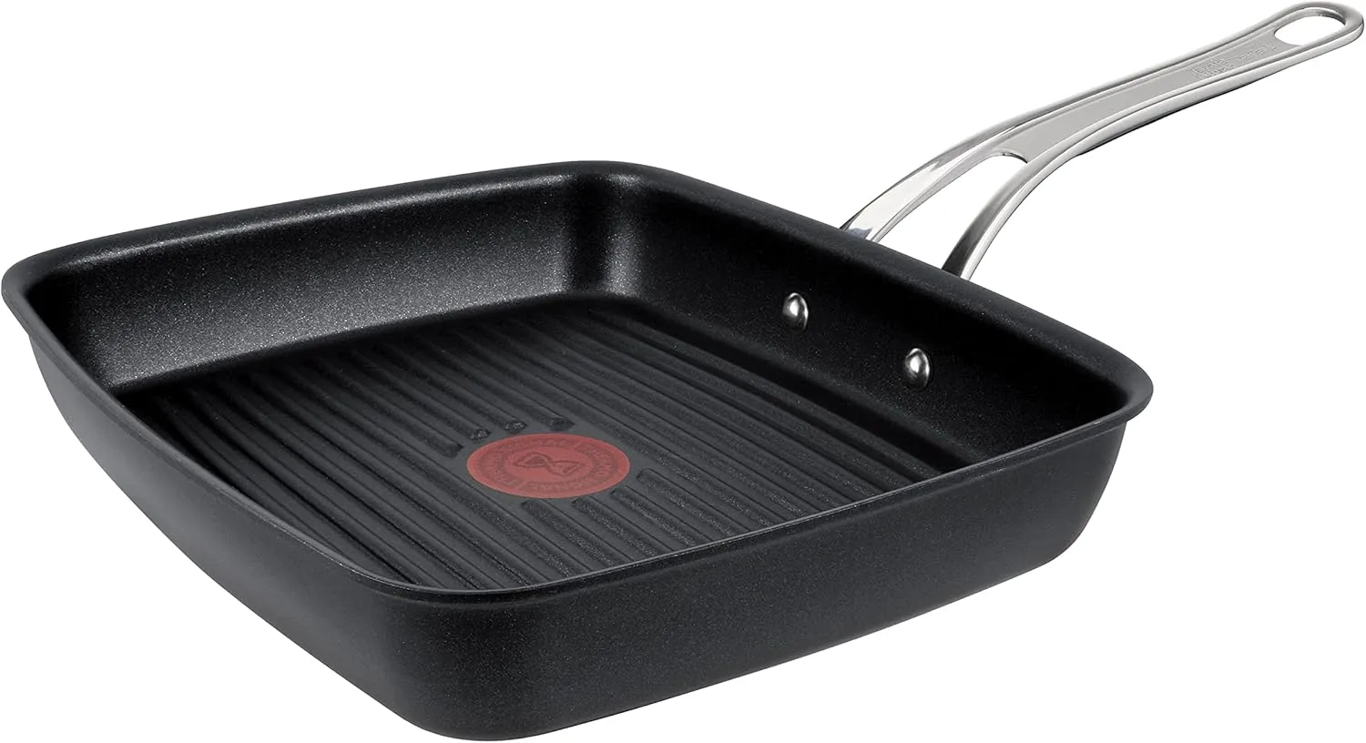 Bild von Tefal Jamie Oliver Grillpfanne 23 x 27 cm aus Aluguss mit Titanium Antihaftversiegelung und Thermo-Signal, geeignet für alle Herdarten, einschließlich Induktion
