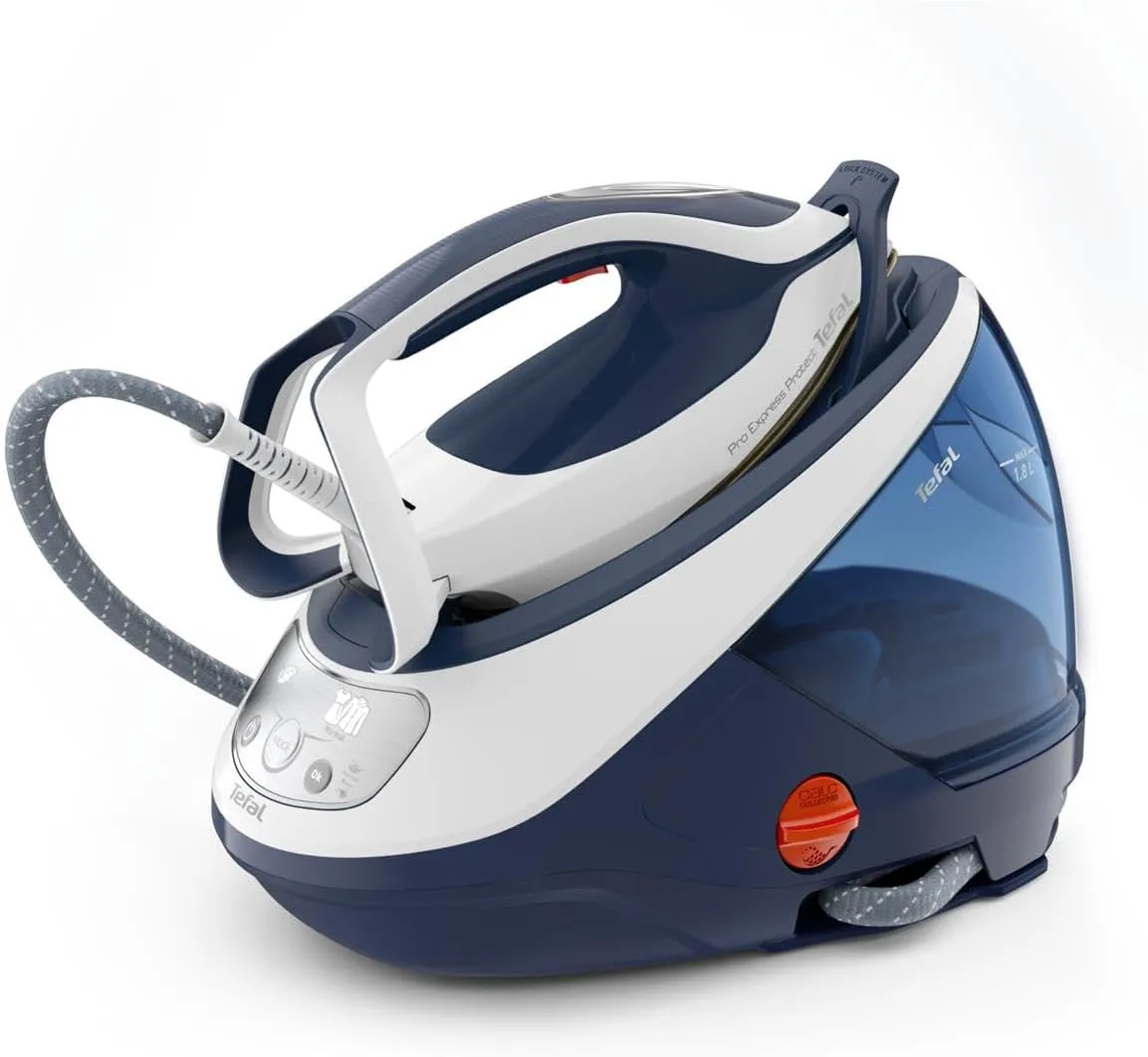 Bild von Tefal Pro Express Protect GV 9221 Dampfbügelstation in Blau und Weiß