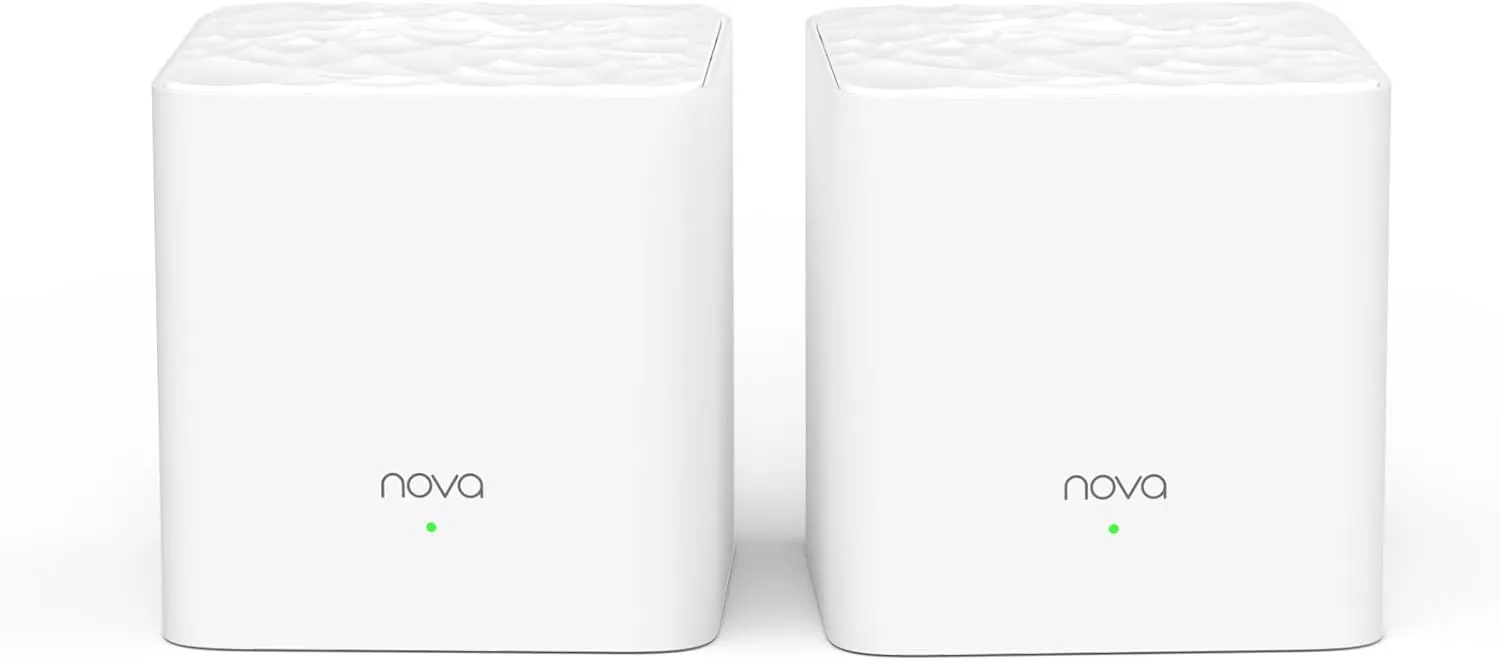 Bild von Tenda Nova MW3 Mesh WLAN System mit AC1200 Dual Band für 1-3 Schlafzimmer, 4 Ethernet Ports, ersetzt Router und Repeater, kompatibel mit Alexa, 2er Pack