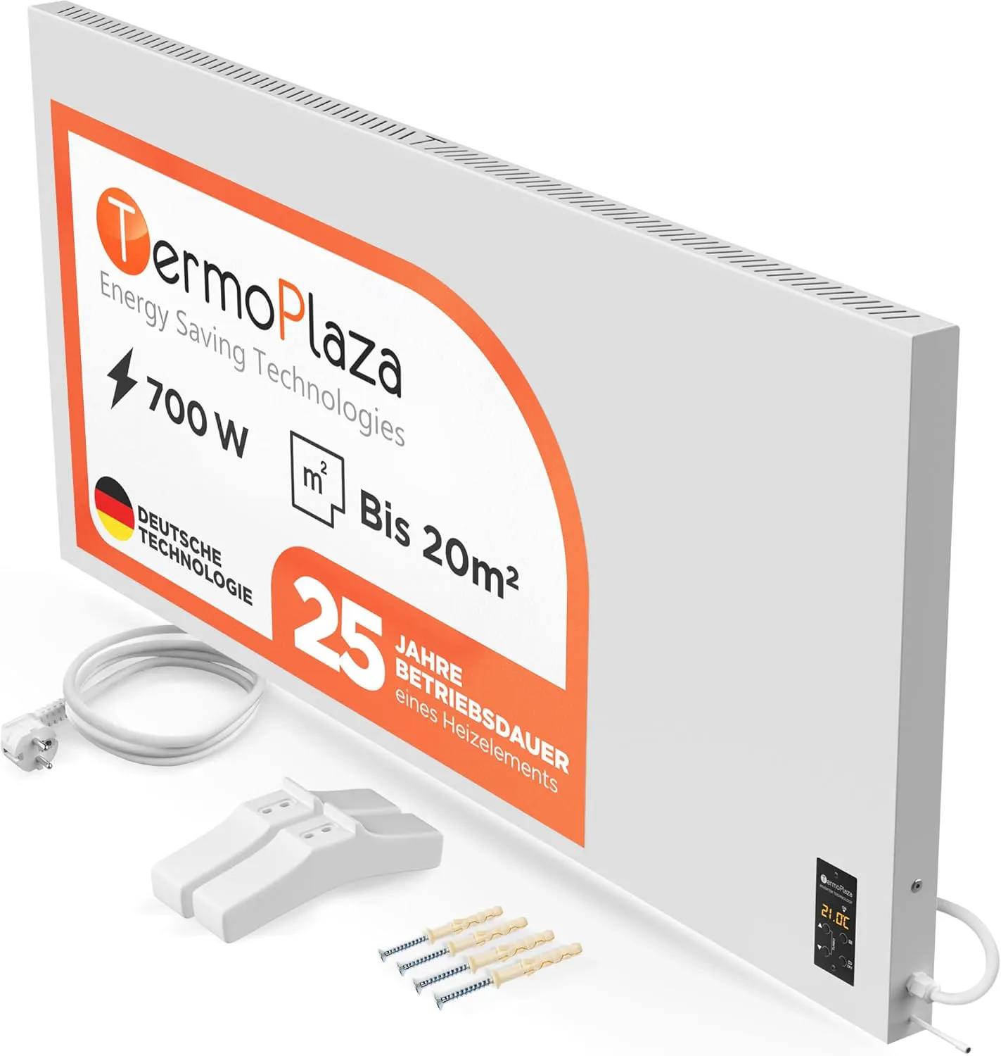 Bild von TermoPlaza Elektro Infrarotheizung mit Thermostat 700 W für bis zu 20 m²