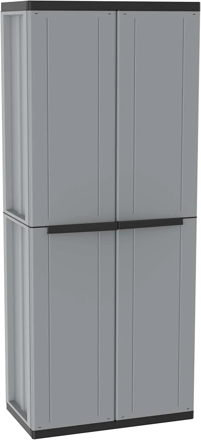 Bild von Terry Jline 268 Schrank mit zwei Türen und drei Einlegeböden für Innen- und Außenbereich, Maße 68x37,5x163,5 cm
