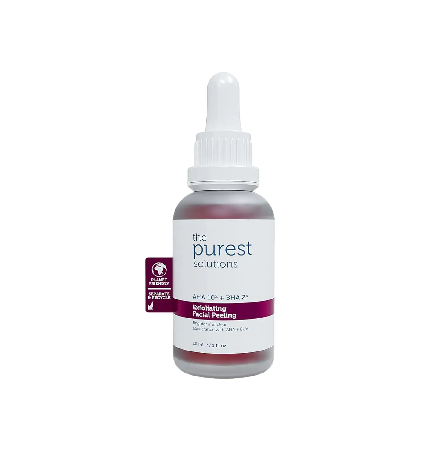 Bild von The Purest Solutions Exfolierendes Gesichtspeeling mit AHA und BHA, 30 ml, vegan und tierversuchsfrei