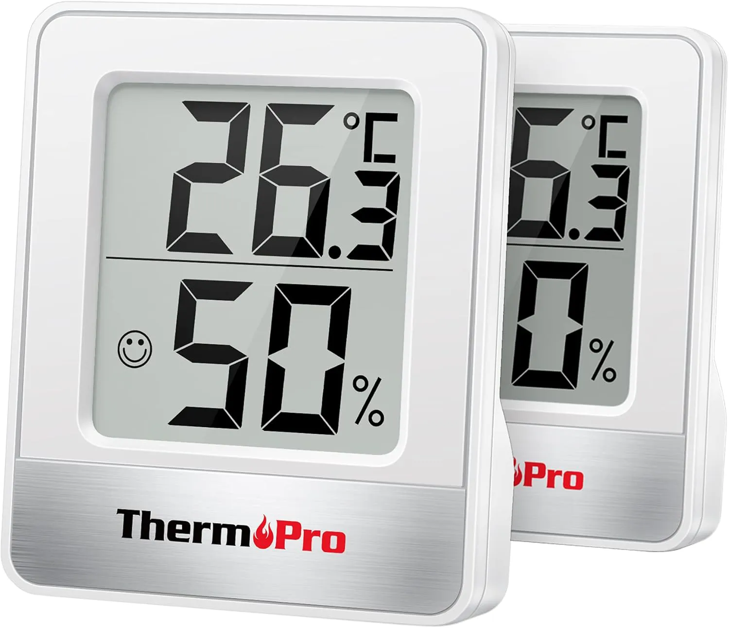 Bild von ThermoPro TP49-2 digitales Hygrometer und Thermometer im 2er Set für Innenräume und Reptilien