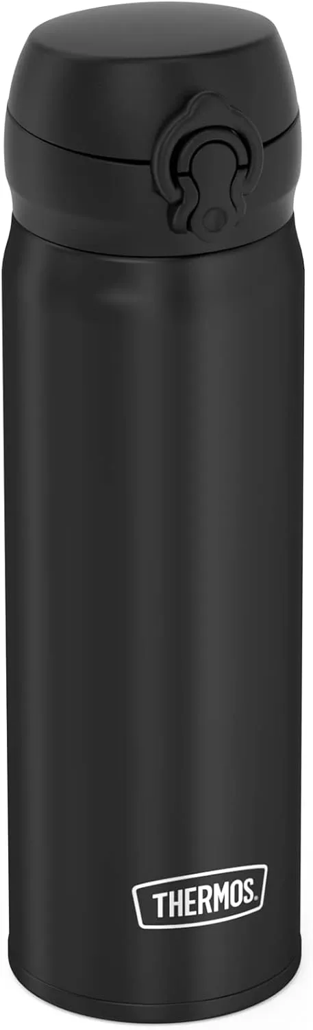 Bild von THERMOS Ultraleichte Isolierflasche 0,75 Liter in Schwarz mit Safe Flow Deckel, hält 10 Stunden heiß und 20 Stunden kalt, spülmaschinenfest und BPA-frei