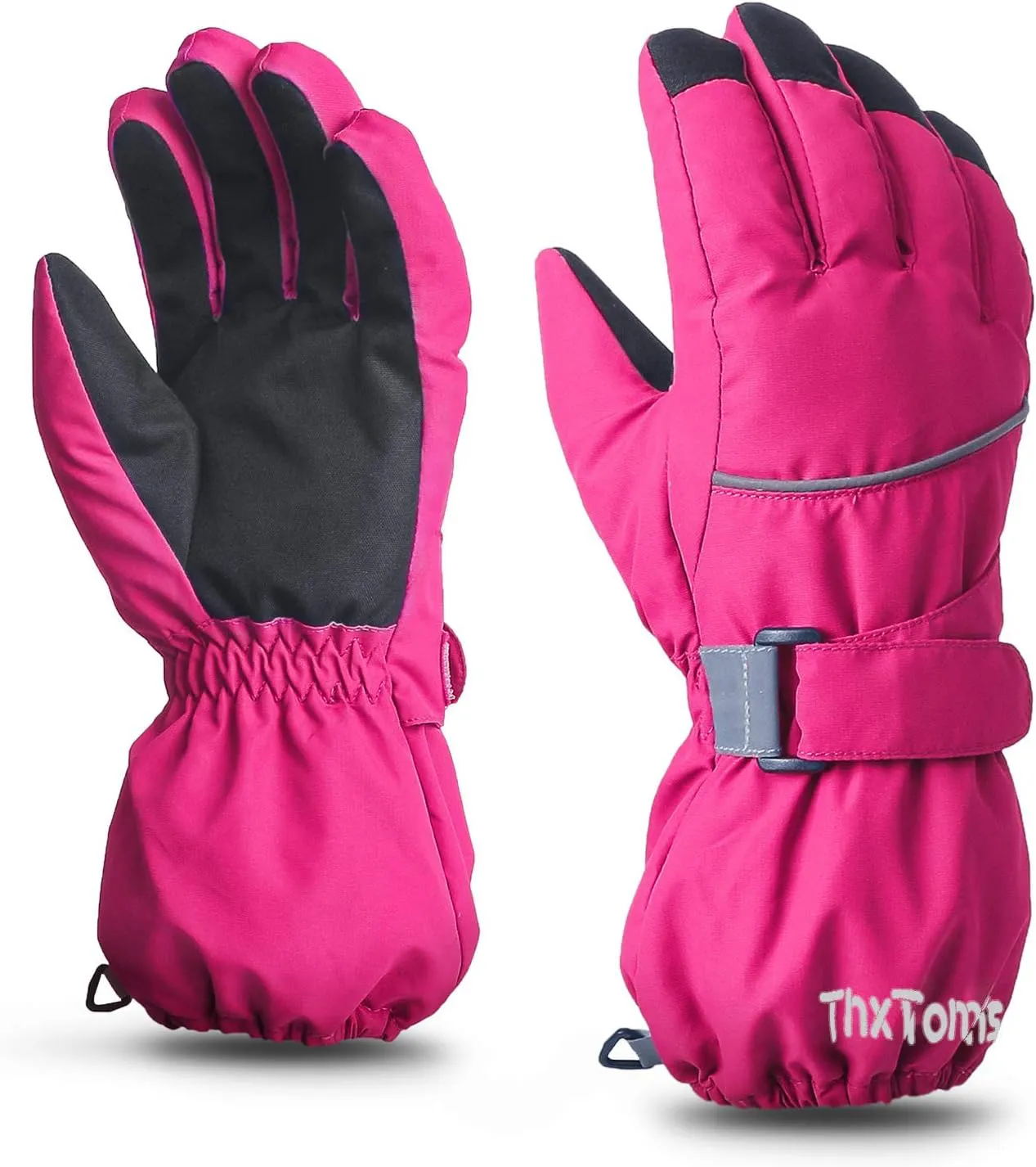 Bild von ThxToms Kinder Skihandschuhe für Winteraktivitäten bis minus 15 Grad, wind- und wasserdicht, warm und verstärkt für kaltes Wetter