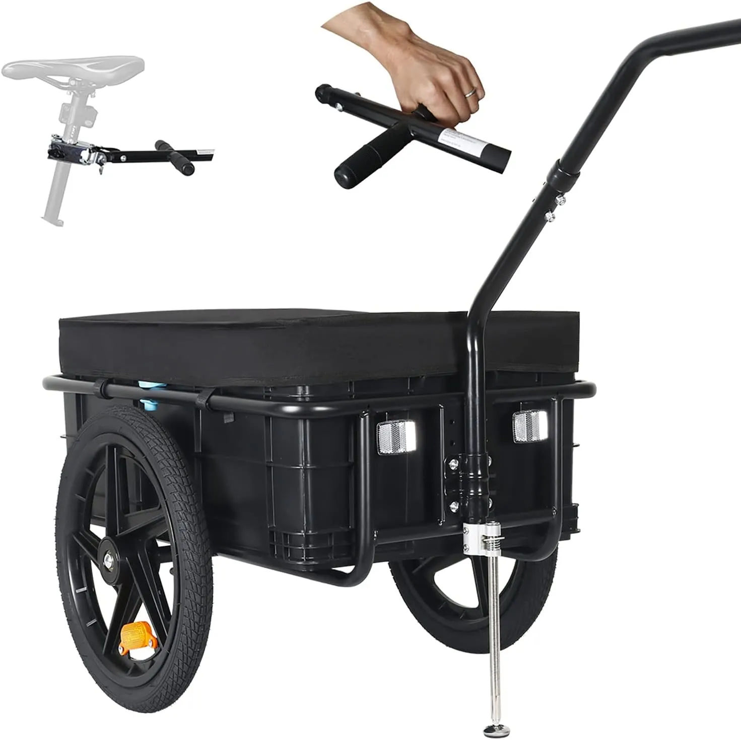Bild von Tiggo XL Fahrradanhänger mit Kupplung und Hochdeichsel für den Transport