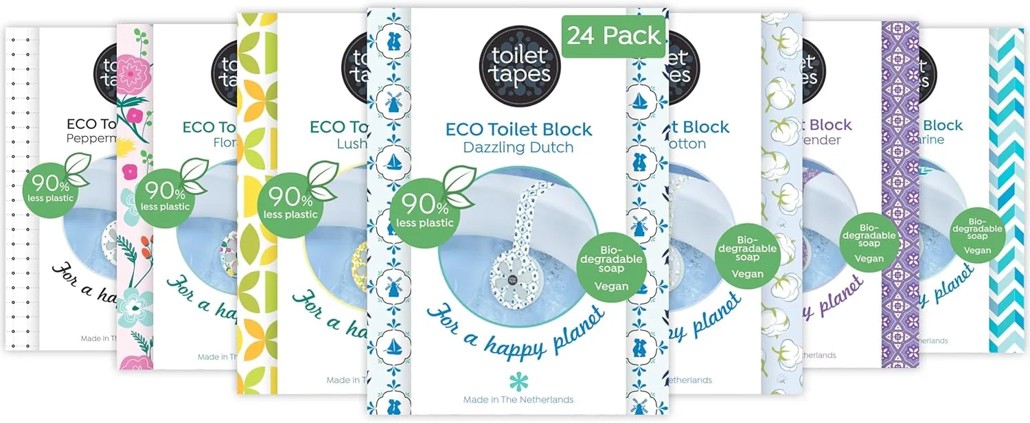 Bild von Toilet Tapes Duftspüler Set mit 24 Packungen und über 220 Spülungen, umweltfreundliche Alternative zu WC-Blöcken