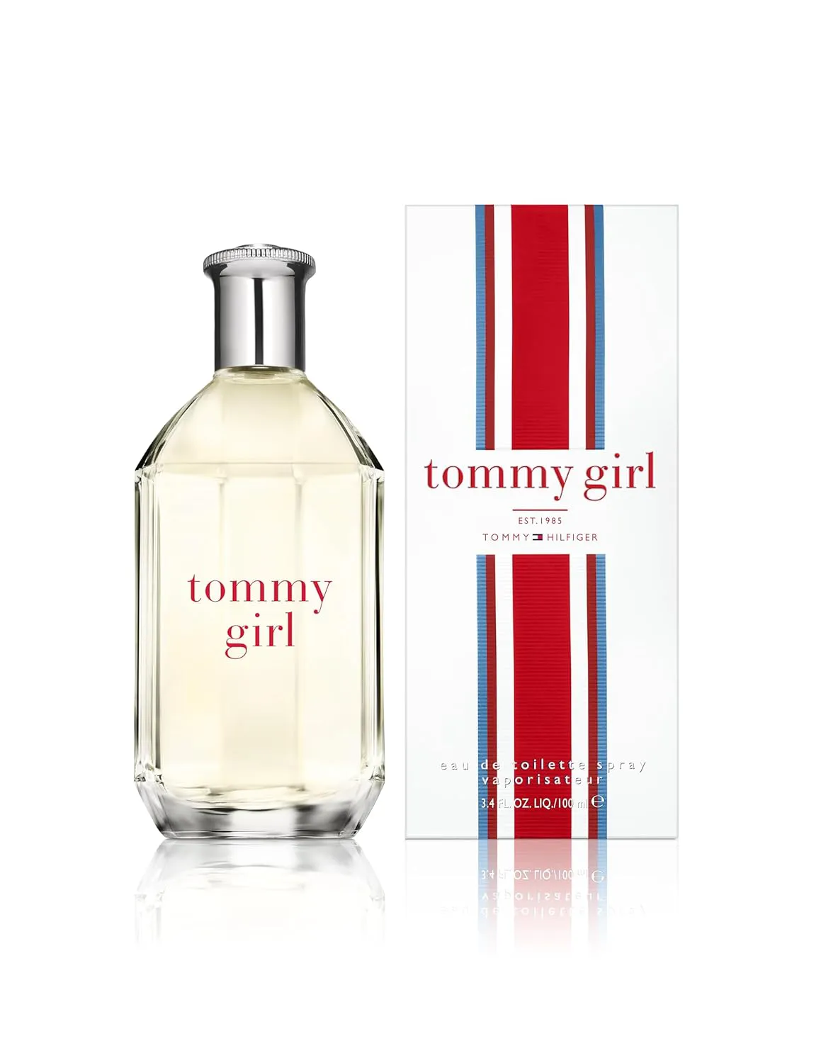 Bild von Tommy Hilfiger Tommy Girl Eau de Toilette 100 ml für Damen mit frischem blumigen Duft und fruchtigen Noten im transparenten Glasflakon