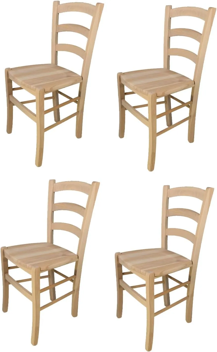 Bild von Tommychairs Venezia 4er Set Stühle aus poliertem Buchenholz für Küche und Esszimmer