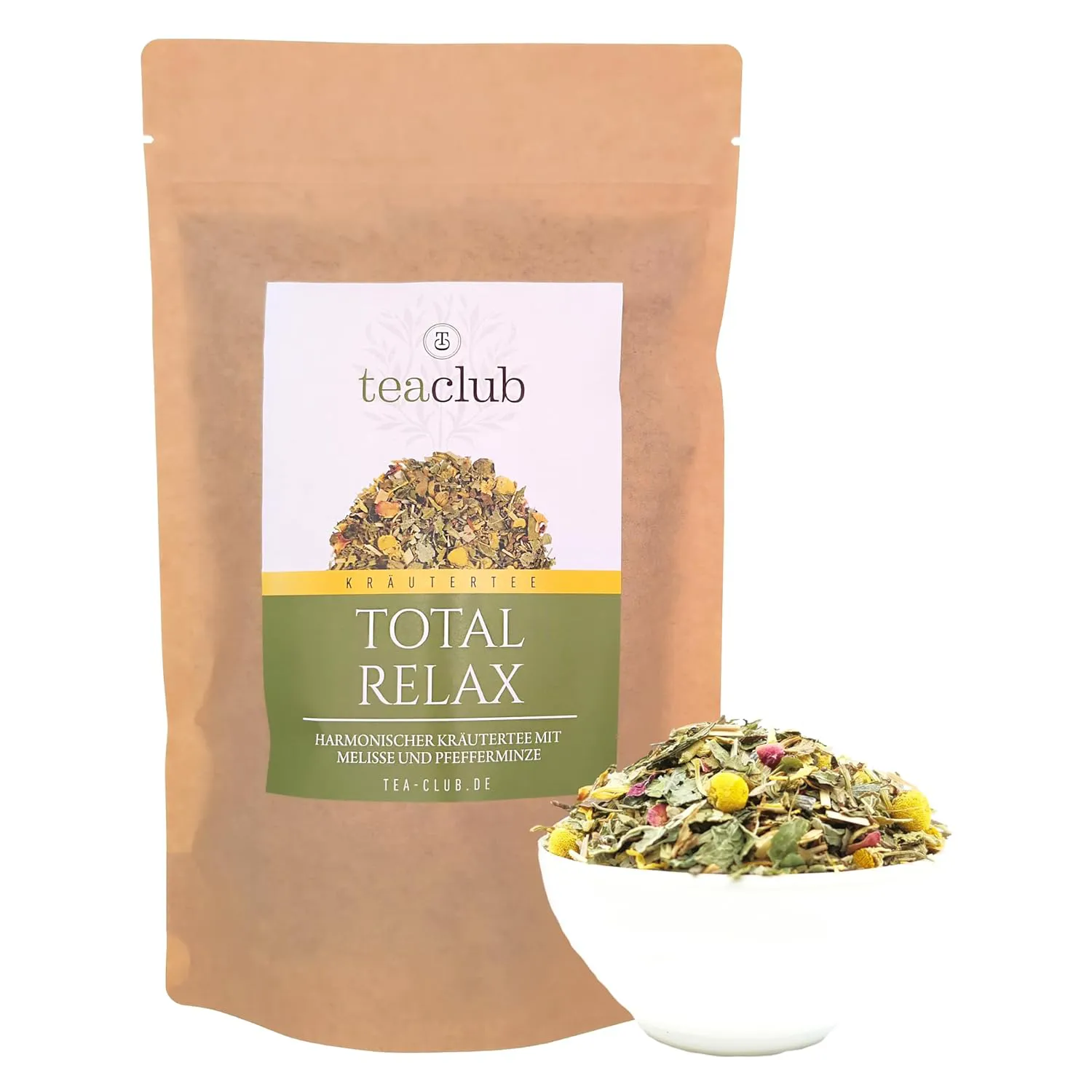 Bild von Total Relax Kräutertee Mischung mit Minze, Melisse, Kamille und Lavendel, 100 g
