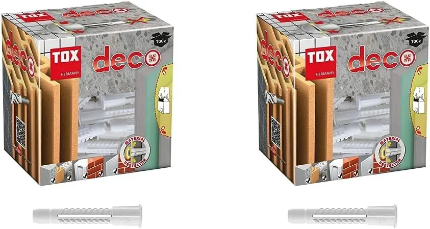 Bild von TOX Allzweckdübel Deco 6 x 41 mm für verschiedene Baustoffe, 100 Stück in Packung mit 2
