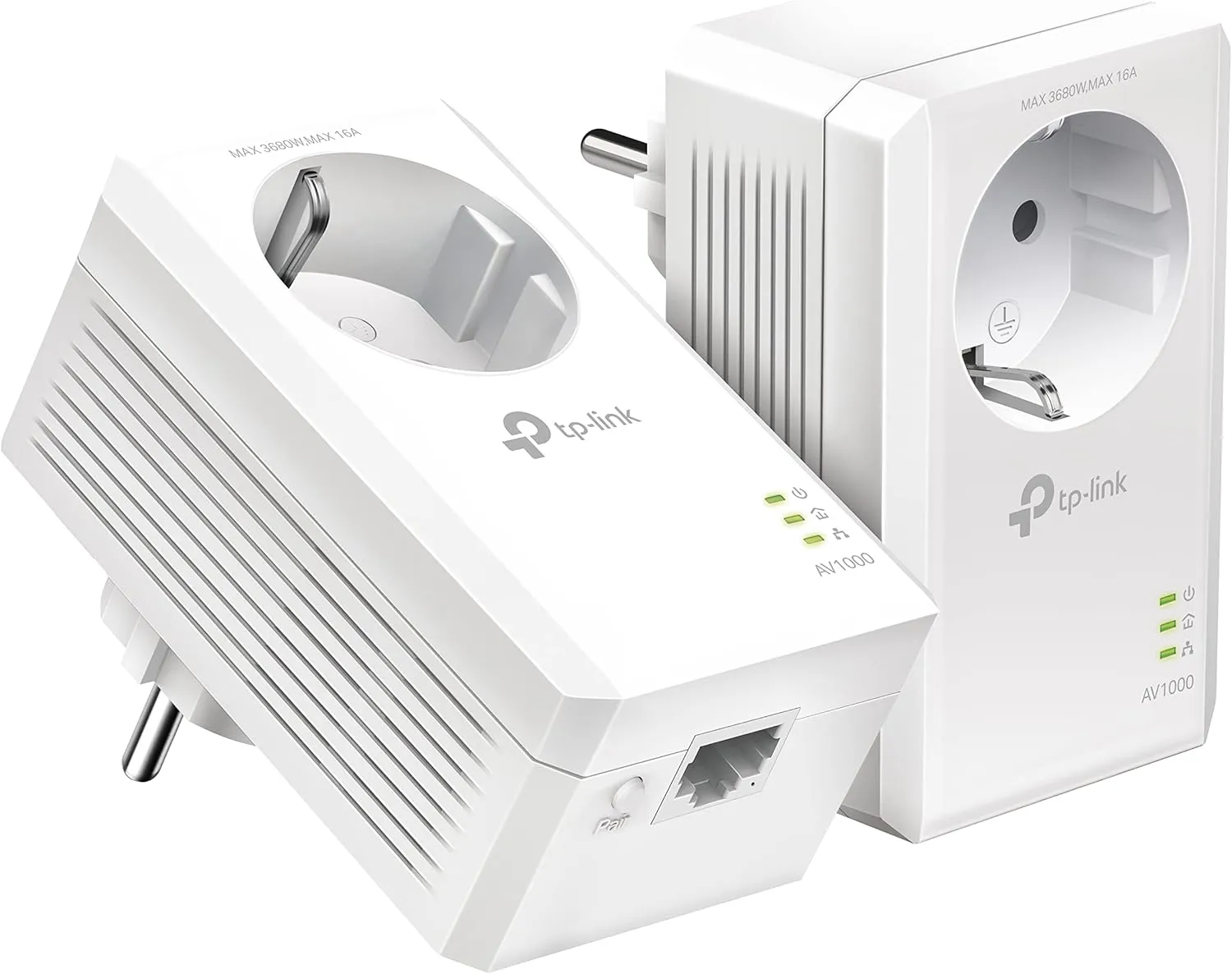 Bild von TP-Link TL-PA7017P Powerline Adapter Set mit 1000 Mbit/s, Steckdose und Gigabit-Port, Plug and Play, kompatibel mit HomePlug AV und AV2, ideal für Media-Streaming