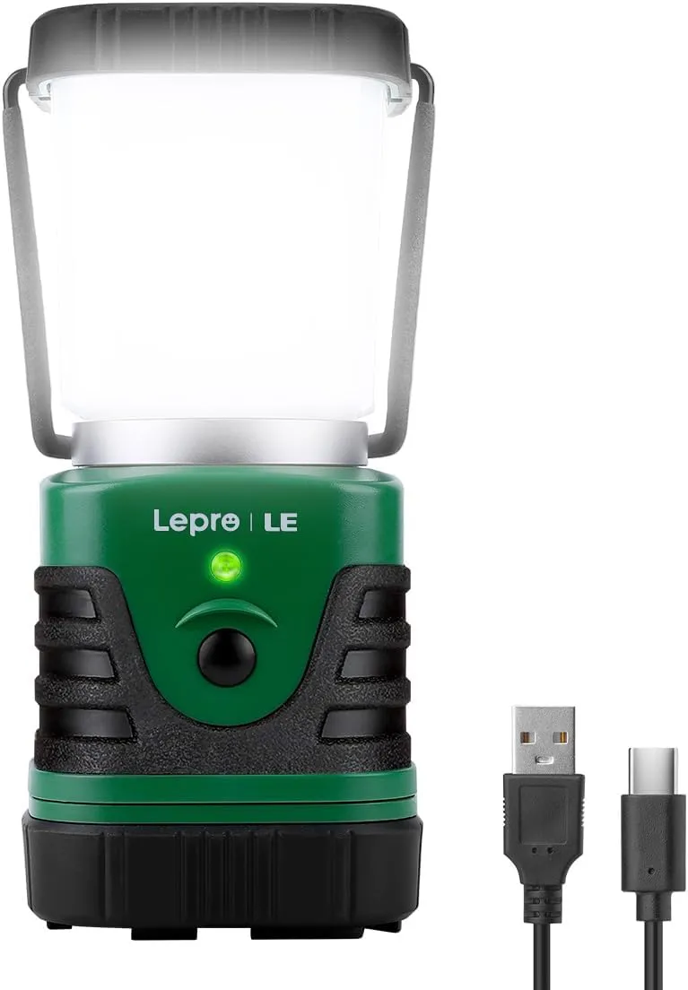 Bild von Tragbare LED Campinglampe mit wiederaufladbarem Scheinwerfer und dimmbaren Helligkeitsstufen für Notfälle und Outdoor-Aktivitäten