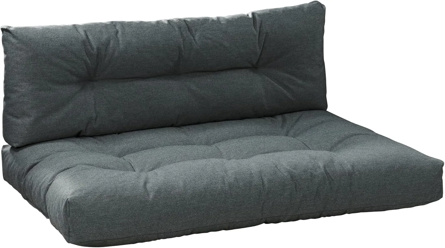 Bild von Traumnacht Palettenauflage Set mit Schaumstofffüllung in Anthrazit für 2er Sofa