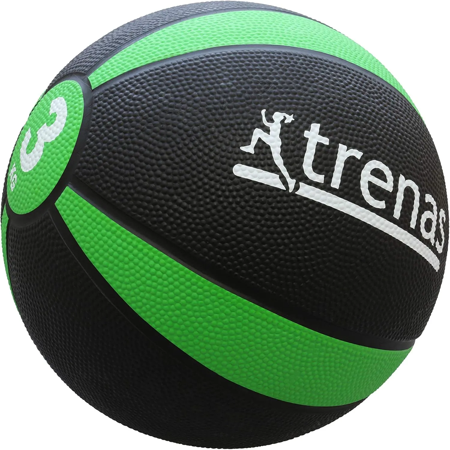 Bild von Trenas Medizinball aus Gummi in den Gewichten von 1 bis 5 kg, robust und griffig, ideal für Fitness und Sport