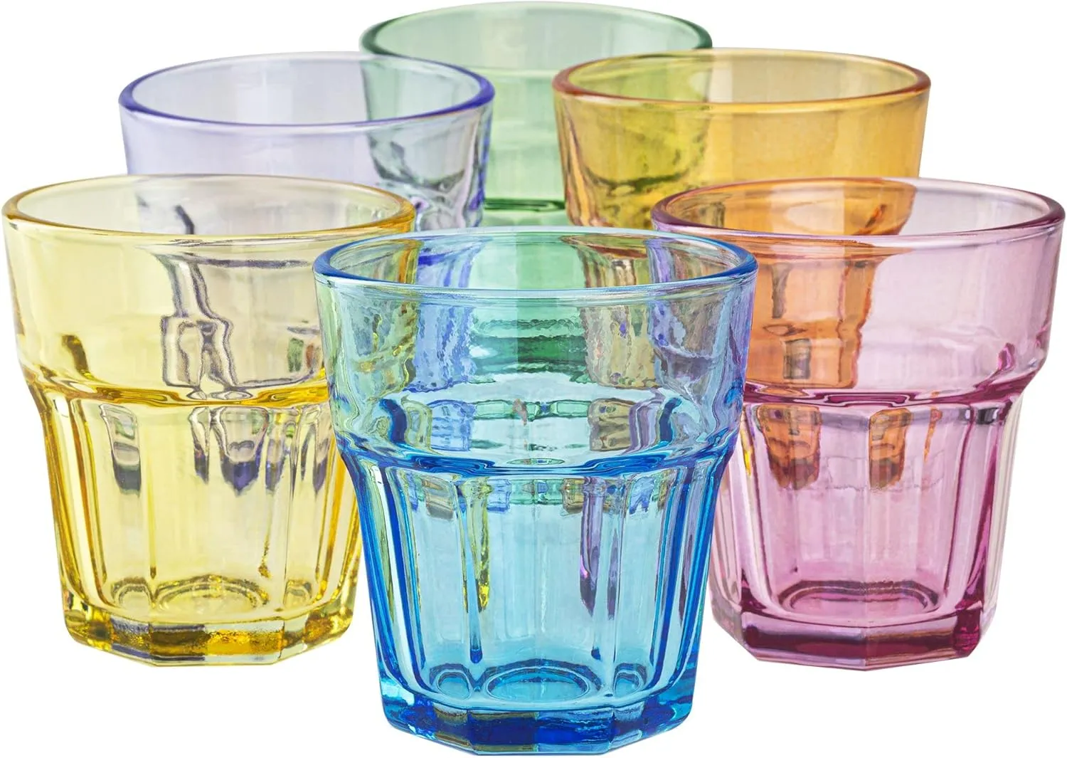Bild von TREND FOR HOME Gigi Rainbow Blast Set mit 6 bunten Trinkgläsern für Kinder, 280 ml